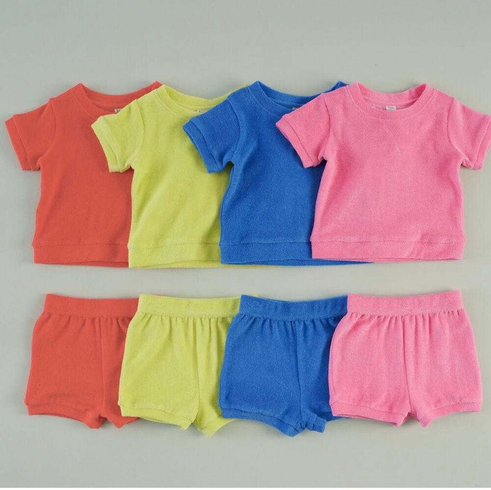 Kate Quinn Organic Cotton Terry Set - Pink (3-6 Months)